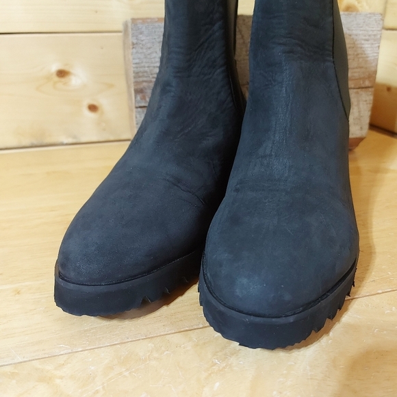 MARC CAIN newbuck suede black leather booties Size 37 - Picture 5 of 12